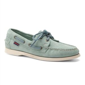 Sebago Women's Suede Portland Flesh Out Roughout Shoes in Lichen Green Size 11R